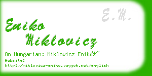 eniko miklovicz business card